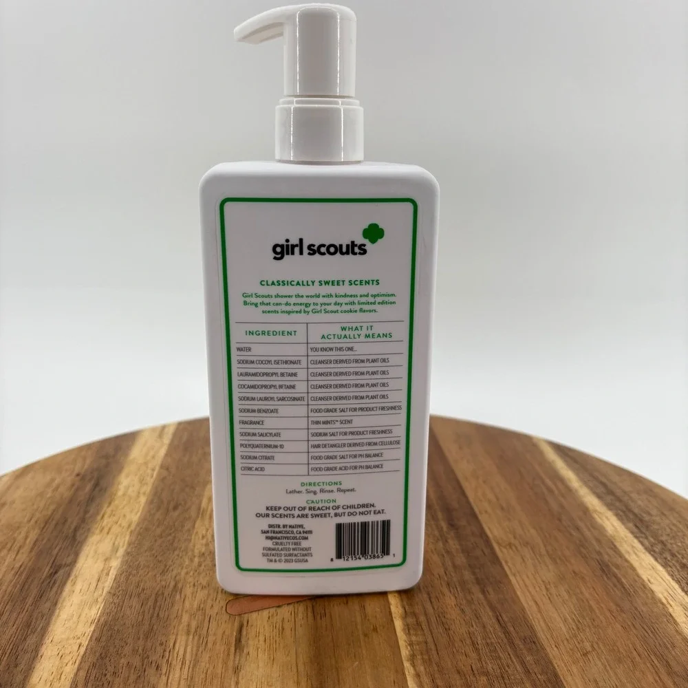 Girl Scouts Thin Mints  Native Volumizing Shampoo Limited Edition 16.5 fl oz NEW
